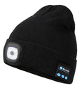 Wmcaps Bluetooth Beanie with LED Light and Headphones, Christmas Tech Gifts - color: Black