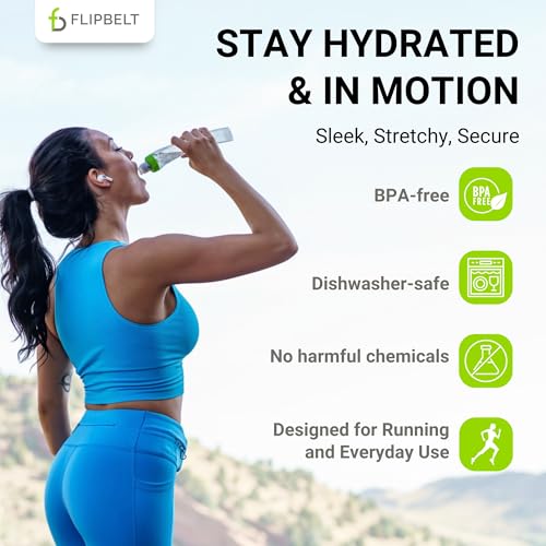 FlipBelt Portable Lightweight Running Water Bottle - color: Green, size: 6 Ounces