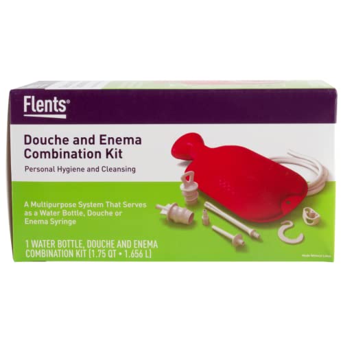 Flents Douche and Enema Combination Kit for Men and Women, Large Capacity, Multipurpose Cleaning System for Personal Hygiene, Colon Detox Cleanse, Made with Comfortable Material, (1.66 L) (Pack of 2) - size: 1.66 L (Pack of 2)