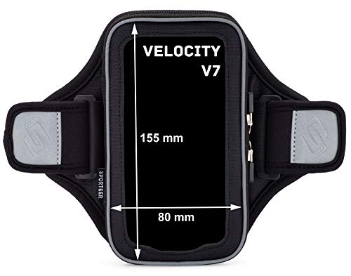 Sporteer Velocity V7 Slim Running Armband - for Small & Medium Size Phones