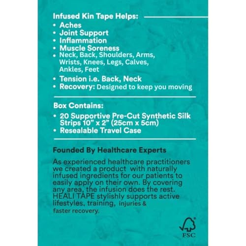 Heali Kinesiology Tape 3 Pack, Magnesium & Menthol Infused, Elastic Sports Tape, Shoulder, Knee, Elbow, Ankle, Waterproof, Latex Free, Muscle Recovery, K Tape, Black Zebra - color: Black Zebra, size: 3-Pack