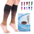 Doc Miller Calf Compression Sleeve 20-30 mmHg for Men & Women, 1 Pair - color: Black.Brown.Tan, size: Small