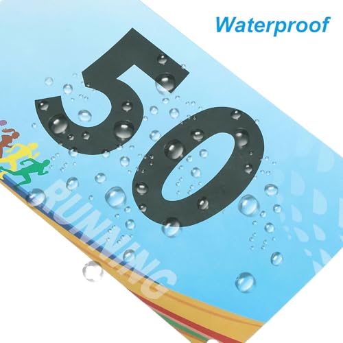 PATIKIL Tearproof Running Bib Numbers, Race Competitor Numbers - size: 7x4 Inch, style: 1-50