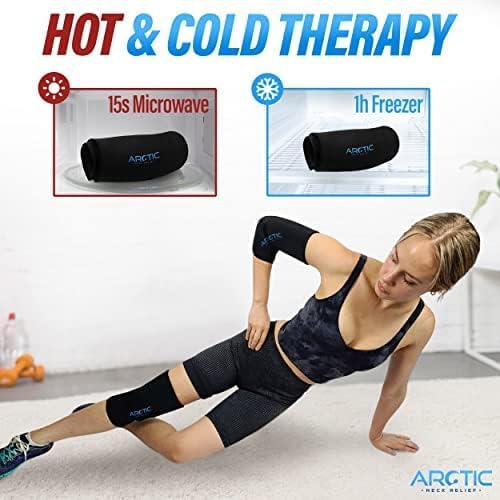2 Pack | Premium Elbow Ice Pack Wrap & Knee Ice Pack Wrap - Reusable Gel Ice Sleeves, Leg Ice Compress, Arm Ice Sleeve, Elbow Ice Compression Wrap - Cold and Heat Therapy for Injuries - size: X-Large (2 Pack)