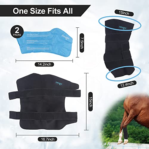 NEWGO Horse Ice Pack, 1 Wrap with 2 Gel Packs - style: 1 Pack