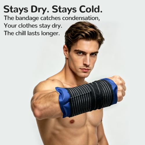 Hands-Free Ice Pack for Injuries Reusable, 8" x 12" Flexible Cold Therapy - size: Hands-free M*1
