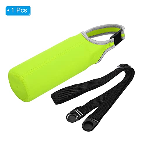 PATIKIL Water Bottle Sling Bag, Neoprene Portable Insulated Bottle Holder Carrier with Removable Adjustable Shoulder Straps - color: Green