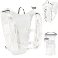 Zavothy Hydration Vest Pack with 1.5L Water Bladder, Lightweight 6L Hydration Backpack for Running, Hiking & Cycling, Breathable Reflective Hydration Vest for Men & Women - color: White