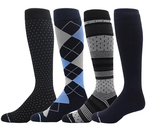 Dr. Motion 4 Pairs Compression Socks for Men, Knee High - color: Mcomp-sl1