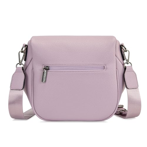 Montana West Crossbody Bag for Women, Vegan Leather Bum Bag with Coin Purse - color: Lavender