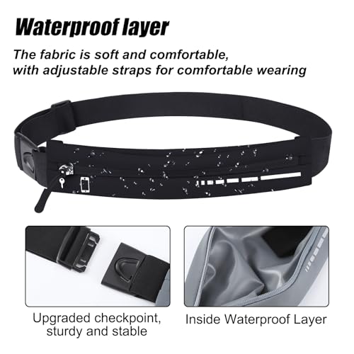 2 PCS Slim Running Belt Fanny Pack Running Phone Holder Runners Pouch