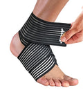 HiRui Foot & Ankle Brace 2 Pack, Adjustable Compression Wrap for Men & Women – Helps with Sprains, Plantar Fasciitis, Achilles Tendonitis, Arthritis, Running, Sports, Gym – Fits in Shoes (Black) - color: Black