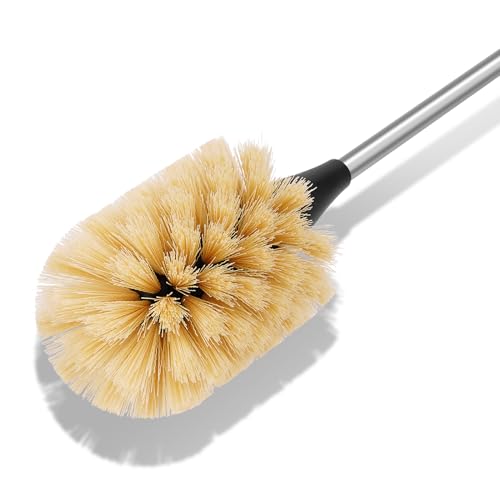 Bottle Cleaning Brush with 2 Replaceable Heads, 15 in, Yellow - color: Yellow, size: 15 Inch ( Pack of 1)