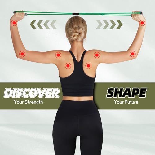 Figure 8 Resistance Bands with Handles, Arm Resistance Bands - color: Blue - 40lbs