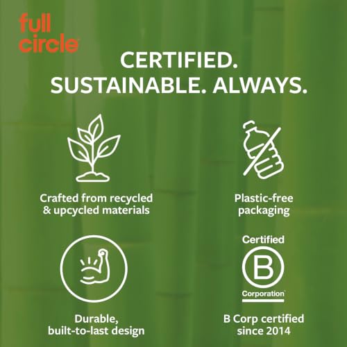 Full Circle Upstanding Bottle Brush, Deep Cleans Water Bottles, White