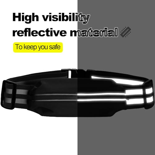 Running Belt Running Phone Belt for Women and Men Phone Holder - color: Black