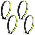 flintronic 4 Pieces Cycling Pants Clips, ABS Reflective Bicycle Pants Clips, Elastic Trouser Clips for Night Running, Biking and Motorcycle Riding