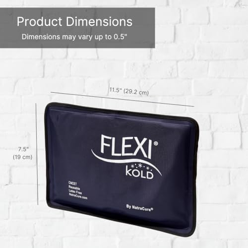FlexiKold Gel Soft Flexible Ice Packs for Injuries - Reusable Freezer Cold Pack, Cold Compress & Cooling Gel Pad for Face, Shoulder, Hip, Leg, Arm, Ankle & Foot Injury - Medium - 7.5” x 11” - size: Medium (Pack of 1)