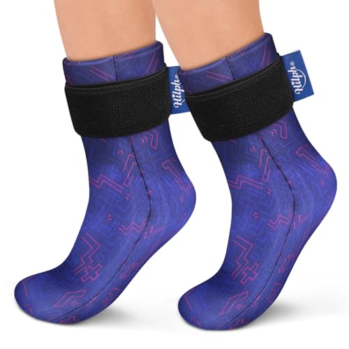 Hilph Ice Pack Socks for Full Foot Pain Relief 2Pcs, Hot Cold Therapy Socks - style: Blue