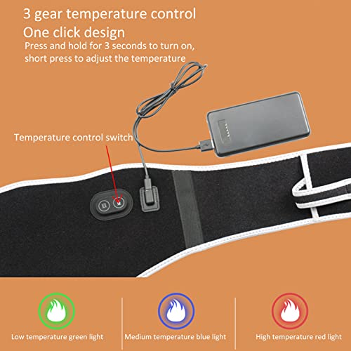 Adjust Heated Waist Belt, Electric Heat Pads, Fast Heating Lower Back Massager, Heat Belly Wrap Belt with Vibration Massage, Waist Wrap Belt, Portable Heating Pad for Back Lumbar Waist