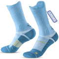 Coolmax Running Socks for Women Stay Dry Cloud Cushioned Compression - color: Blue, size: 8-11