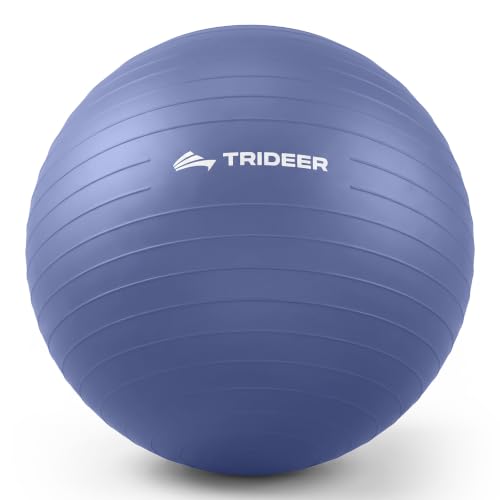 Trideer Yoga Ball for Exercise, Pregnancy, Active Sitting, 55/65/75cm - color: Midnight Blue, size: L(23-26ines/58-65cm)