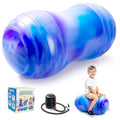 ZOOJOY Peanut Ball for Kids and Adults, 18/20Inch Anti-Burst Exercise Ball - color: Purple & Blue, size: 35 x 18 Inch