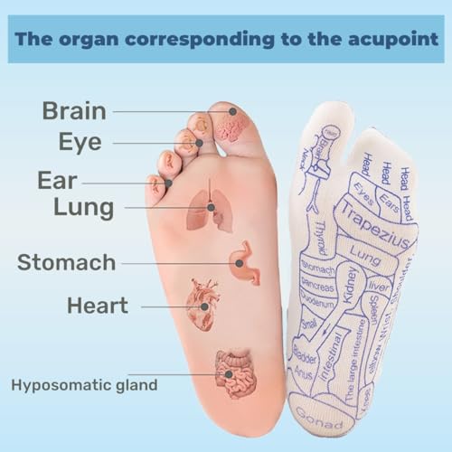 COLSA Reflexology Socks with Tools,Acupoint Socks Set,Beginner Acupoint Massage Tools Large Triangular Sparrow+acupoint Stick(2pcs Men+Gloves) - color: 2pcs Men+gloves