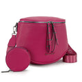 Montana West Crossbody Bag for Women, Vegan Leather Bum Bag with Coin Purse - color: Hot Pink
