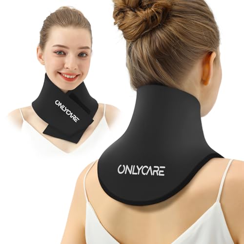 ONLYCARE Neck Ice Pack Wrap Gel - Upgraded Ice Packs for Neck Reusable - color: Black