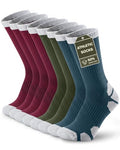 TANSTC Merino Wool Hiking Socks, Moisture Wicking Socks for Men & Women - color: Long-colourful (3 Pairs), size: 8-10