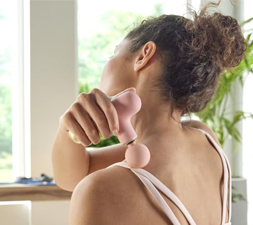 Sharper Image Powerboost Mini Deep Tissue Massage Gun, Powerful & Compact - color: Pink and Gold