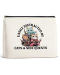 Funny Dnd Gifts Makeup Bag for Women, Dungeons and Dragons Cat Gifts - color: Dnd