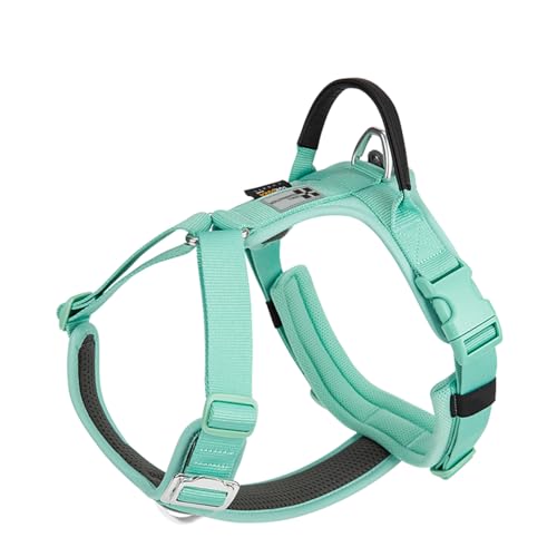 No-Pull Dog Harness Reflective Breathable Adjustable Vest - color: Aqua Green, size: XL