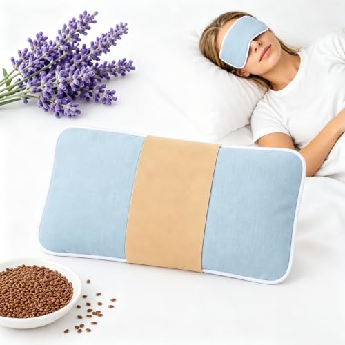Flaxseed Lavender Eye Mask (Light Blue) - color: Light Blue