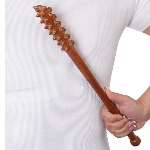 Handcrafted Wooden Massage Stick - Trigger Point Massage Stick for Deep Tissue Muscle Relief, Natural Wood Body Massager for Back, Legs & Recovery, Unique Gift for Wellness & Fitness Lovers