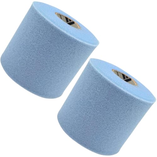 Shield Athletic Underwrap | 2 Roll Pack of PreWrap, Hair Tie, Headband, USA Made, Pre-Wrap Athletic Tape, 2.75" X 30 SYards, Foam Barrier, Flexible, Breathable - color: Carolina Blue