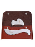 STICKON Stainless Steel Gua Sha Muscle Scraper Tool Set 2 in 1 Scraping Massage IASTM Tools,Soft Tissue Massage Tool, Guasha Tool for Body(STICKON-49) - style: Pitao11 Shape