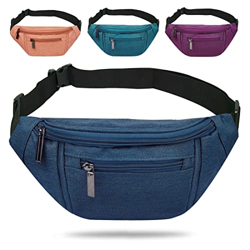 AIKENDO Fanny Pack for Men Women, Crossbody Waist Bag Pack Phone Bag - color: Dark blue