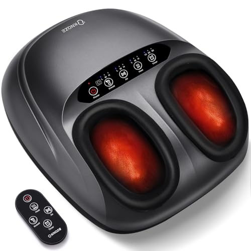 KNQZE Shiatsu Foot Massager with Heat for Plantar Fasciitis, Birthday Gifts - color: Gray