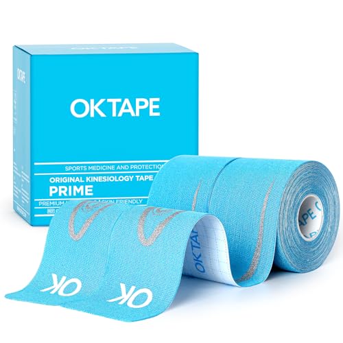 OK TAPE Synthetic Kinesiology Tape Prime 2 Roll, 2in×16.4ft-Blue - color: Blue, size: 2 Rolls