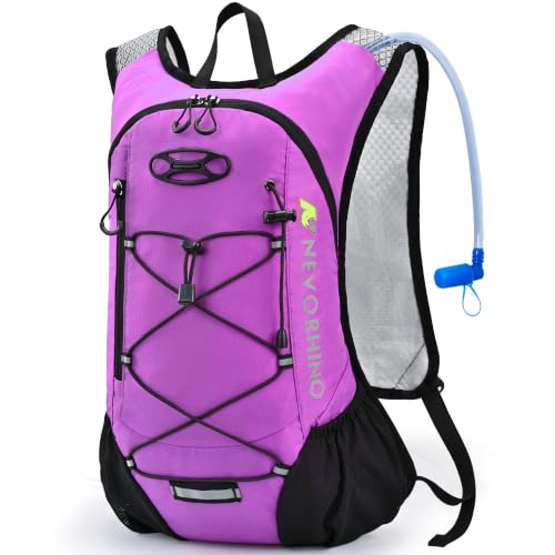 Lightweight Hydration Backpack, Running Backpack with 2L Water Bladder - color: Pink