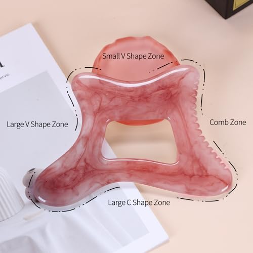 Body Gua Sha Tool Large Gua Sha Body Tool Cellulite Massage Tool (PINK) - color: Rose Pink