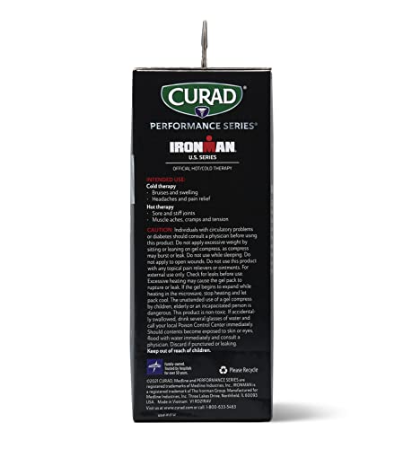 Curad Ironman Hot or Cold Reusable Compress, Reusable Ice Pack for Injuries, Large Compress is 8 in x 12 in, 1 Count (Pack of 2) - size: 1 Count (Pack of 2)