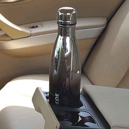 BJPKPK 17 oz Insulated Water Bottle, Stainless Steel Flask, Leak Proof - color: Shining Rose Gold, size: 17 Ounces