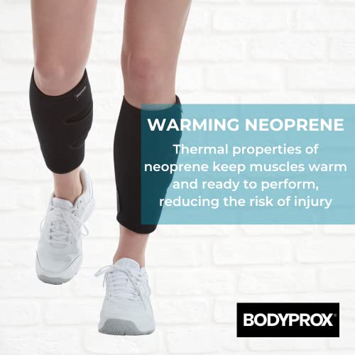 Bodyprox Calf Support Brace 2 Pack, Adjustable Shin Splint Compression Calf Wrap - size: S/M