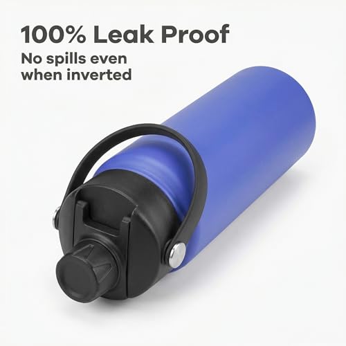 Lid for Hydro Flask 32 40 oz Wide Mouth, Replacement Lids Compatible with Hydro Flask Wide Mouth Water Bottle, Top Spout Lid with Handle, Wide Mouth Lid Chug Cap Accessories - color: Black - 1 Pack