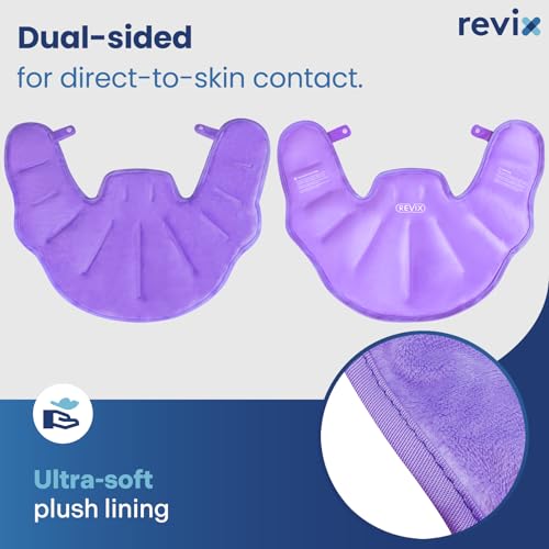 REVIX Shoulder Ice Pack Reusable, Hot Cold Gel Pack for Neck and Shoulder - style: Neck & Shoulder Purple