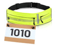MIER Running Belt for Women & Men, Fanny Pack with Marathon Bib Clip, Neon - color: Neon Yellow