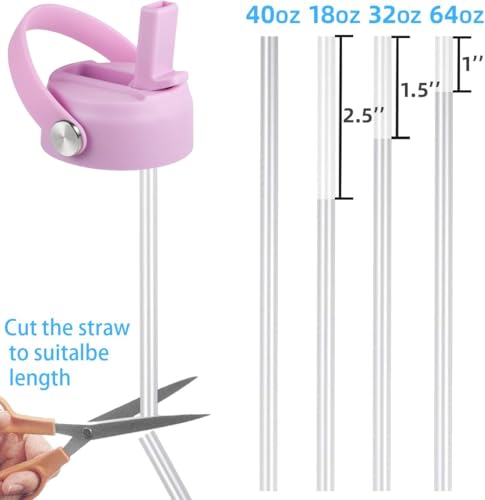 RRegeny Straw Lid for Hydro Flask Wide Mouth 32 40 oz, Lids with Flexible Handle compatible with HydroFlask, Replacement Sports Flex Cap Wide Mouth Top - color: Lavender